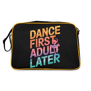 Tanzen Tänzer Tanzen - Retro Tasche - Schwarz/Gold - Hinten