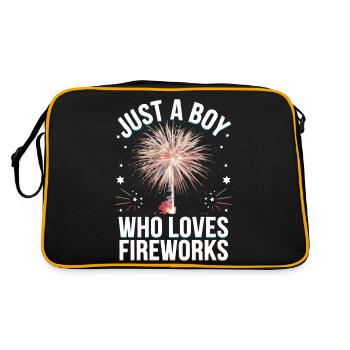 Pyrotechniker Feuerwerk Pyrotechnik - Retro Tasche - Schwarz/Gold - Hinten