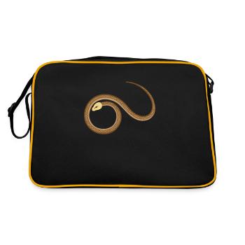 Taipan Snake Cute Cartoon Snake Lover - Retro Bag - black/gold - Back