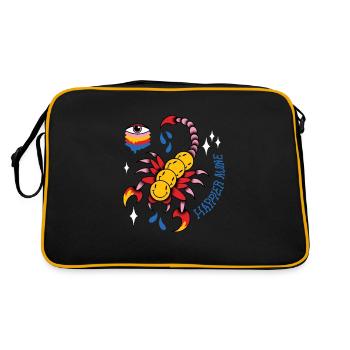 Trippy Mille-Pattes Tatouage - Sac Retro - noir/or - Dos