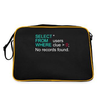Database Data SQL Programmer Administration - Retro Bag - black/gold - Back