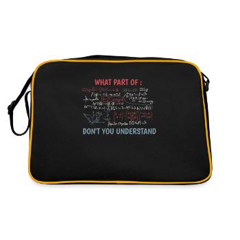 Funny Complex Equation Math Teacher - Retro Bag - black/gold - Back