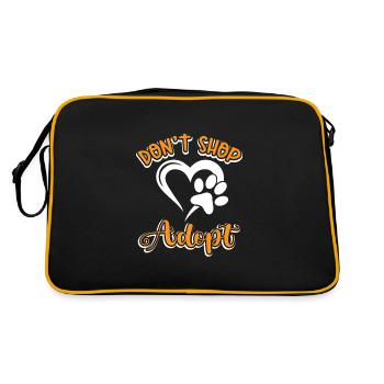 Don't Shop adopt animal welfare rescue - Retro Bag - black/gold - Back