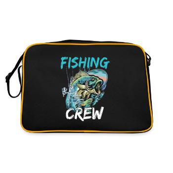 Fischerei Crew - Retro Tasche - Schwarz/Gold - Hinten
