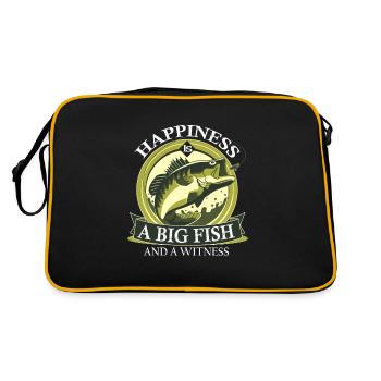 Le bonheur est un gros poisson - Sac Retro - noir/or - Dos