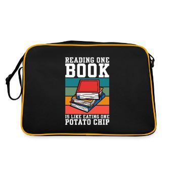 Reading a book is like reading a book - Retro Bag - black/gold - Back