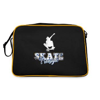 Skateboard Freestyle - Sac Retro - noir/or - Dos
