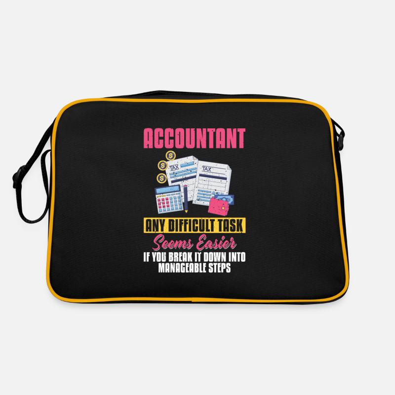 Buchhalter - Jede schwierige Aufgabe Retro Tasche