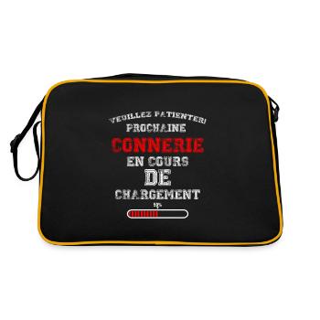 Prochaine connerie en cours cadeau papa fête des - Sac Retro - noir/or - Dos