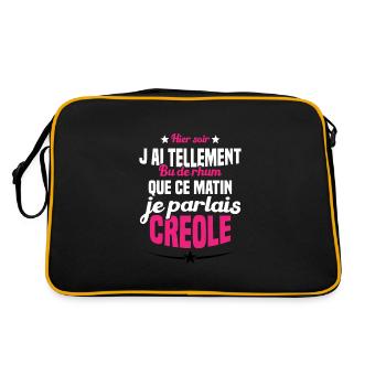 Hier soir j ai tellement bu de rhum - Sac Retro - noir/or - Dos