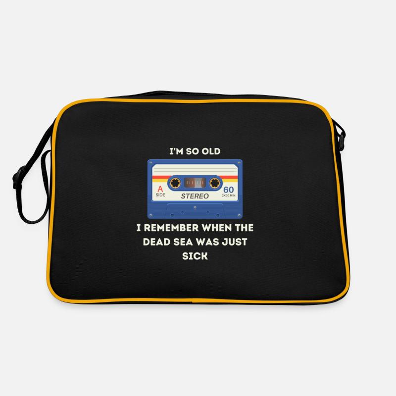 Dicton rétro sarcastique de l’âge - Sac Retro - noir/or