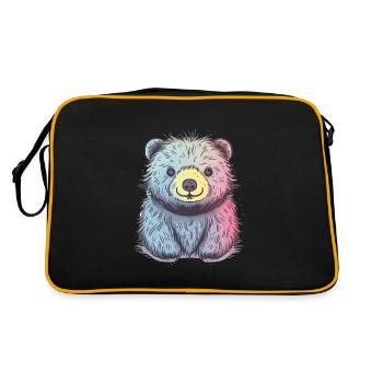 Mignon Anime Style paresseux ours Kawaii - Sac Retro - noir/or - Dos