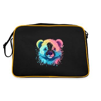 Mignon Anime Style paresseux ours Kawaii - Sac Retro - noir/or - Dos