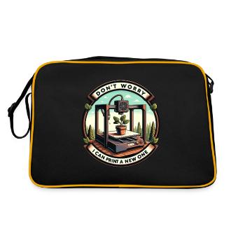 Don't worry, I can reprint it 3D printing - Retro Bag - black/gold - Back