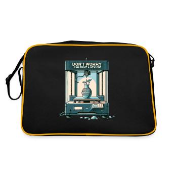 Don't worry, I can reprint it 3D printing - Retro Bag - black/gold - Back