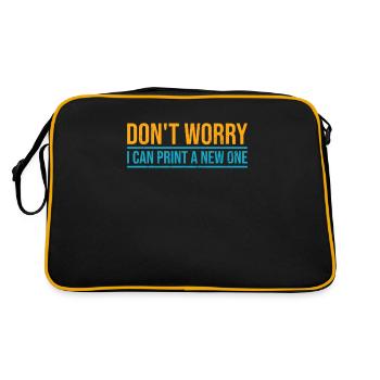 Don't worry, I can reprint it 3D printing - Retro Bag - black/gold - Back