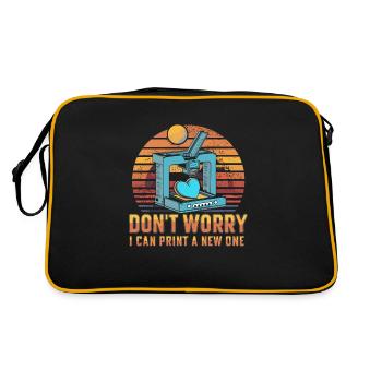 Don't worry, I can reprint it 3D printing - Retro Bag - black/gold - Back