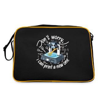 Don't worry, I can reprint it 3D printing - Retro Bag - black/gold - Back