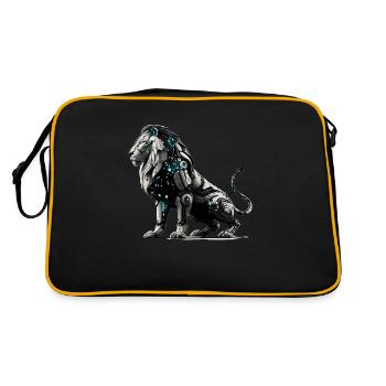 Lion cybernétique futuriste - Sac Retro - noir/or - Dos
