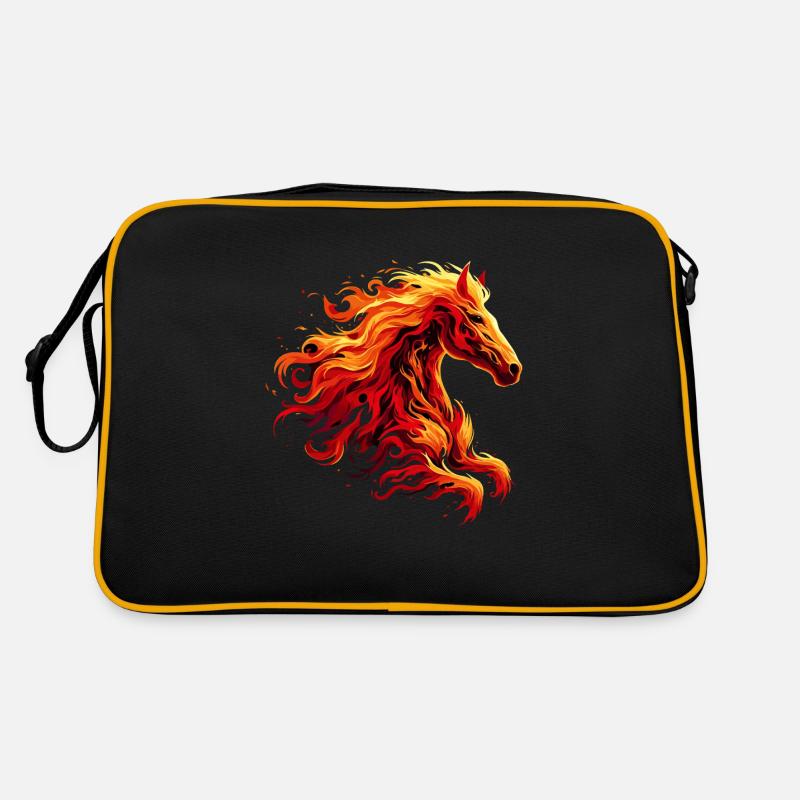 Cheval de feu à cheval animal Sac Retro