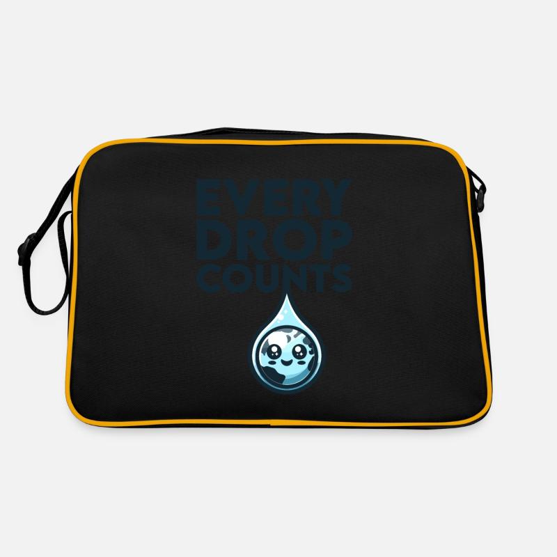 Jeder Tropfen Zählt Regenwasserernte Retro Tasche