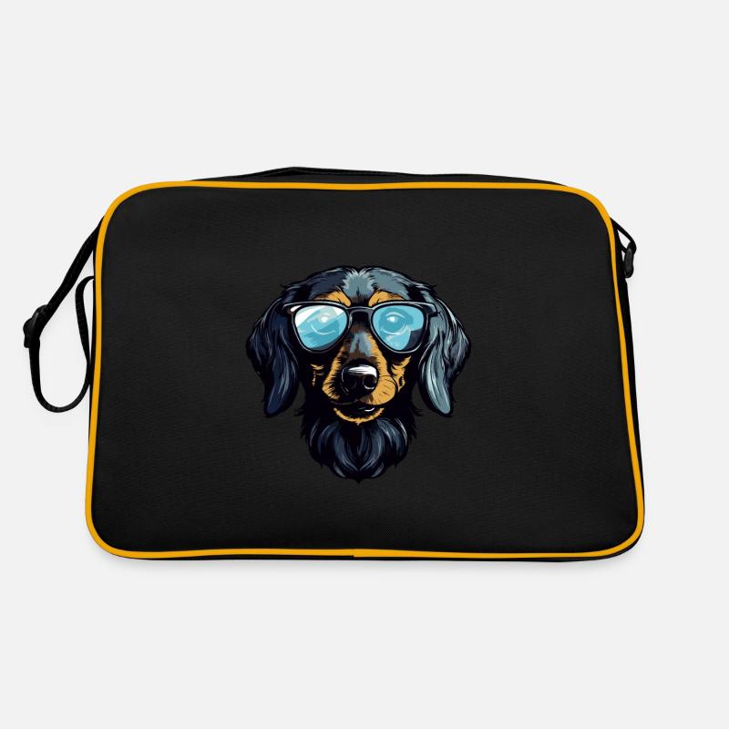 Teckel Tête de chien Portrait Teckel Sac Retro