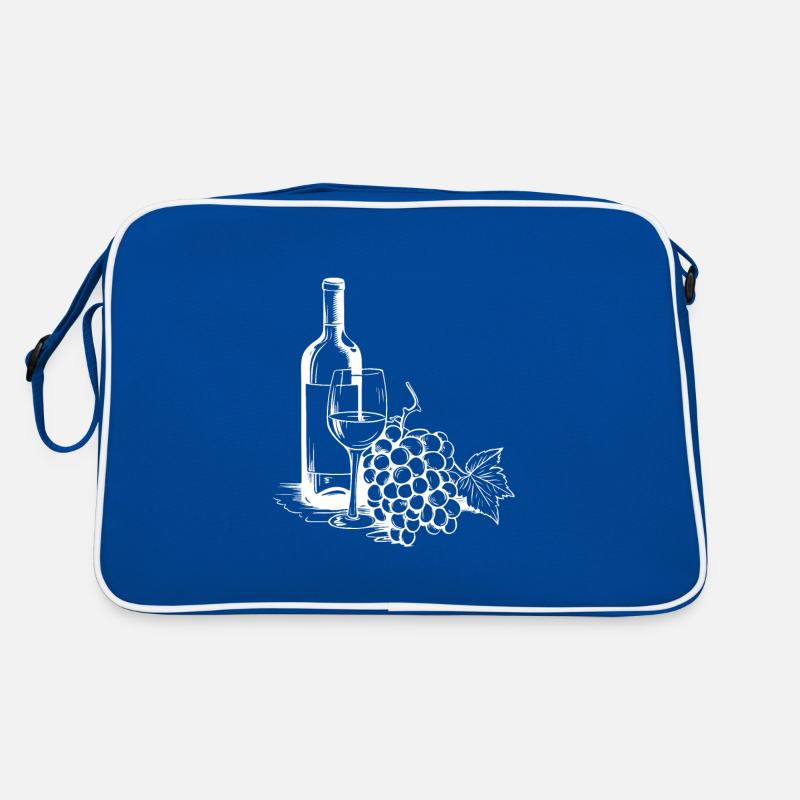 Wine Glass Grapes Wine Retro Bag