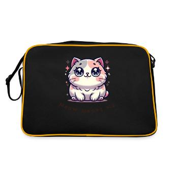 Miaou signifie non - Chemise pour chat drôle - Sac Retro - noir/or - Dos