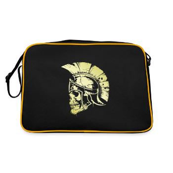 Spartaner Skull Gladiator - Retro Tasche - Schwarz/Gold - Hinten