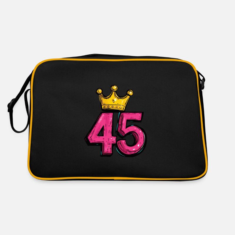 45 Numéro Jersey Couronne Sac Retro