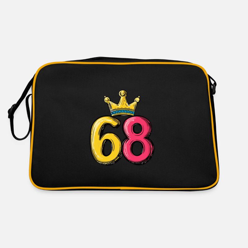 68 Numéro Jersey Couronne Sac Retro