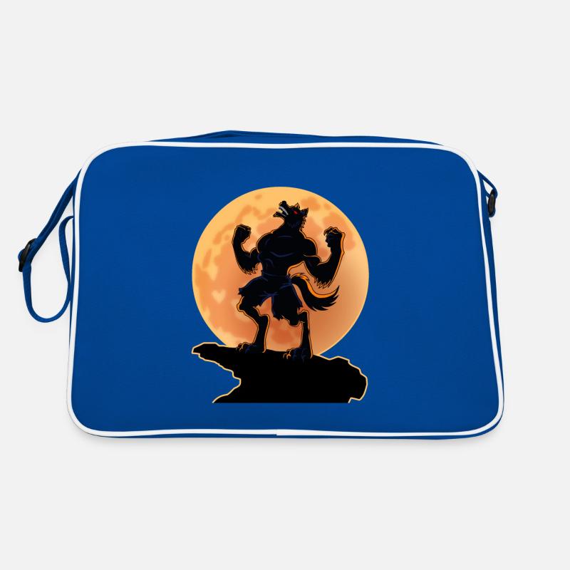 Dunkle Werwolf, Vollmond - Halloween beängstigend Geschenk Retro Tasche