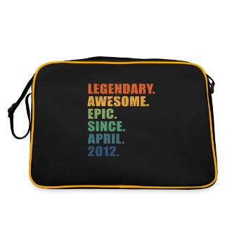 11th Birthday, April 2012, 11 Year Anniversary - Retro Bag - black/gold - Back