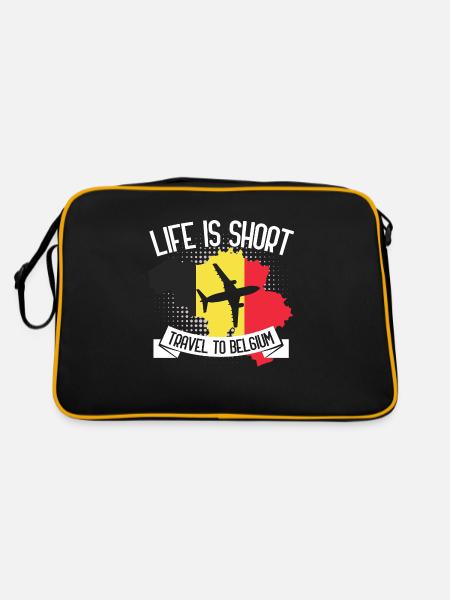 Belgium country - Retro Bag - black/gold - Back