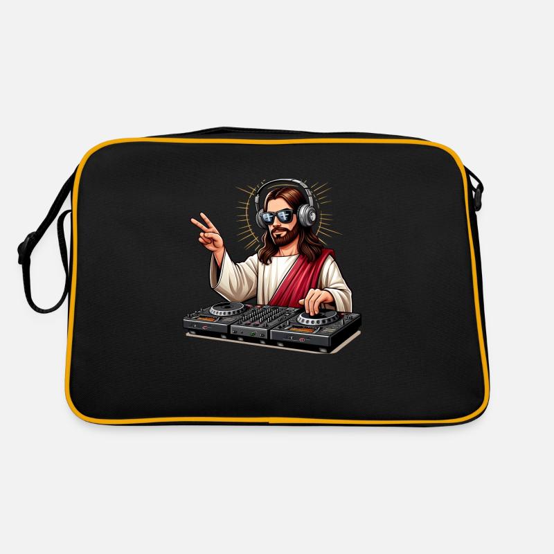 DJ Jesus - Retro Tasche - Schwarz/Gold