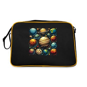 Conception de la planète - Sac Retro - noir/or - Dos