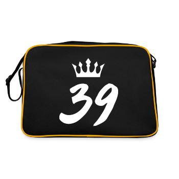 39 Number crown - Retro Bag - black/gold - Back