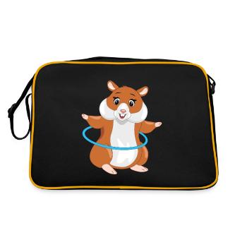 Un drôle de hamster tord le cerceau sportif - Sac Retro - noir/or - Dos
