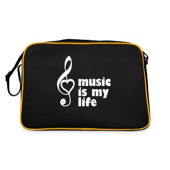 la musique est ma vie - Musiciens, fans de musique - Sac Retro - noir/or - Dos