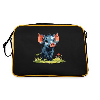 Bébé cochon - Sac Retro - noir/or - Dos