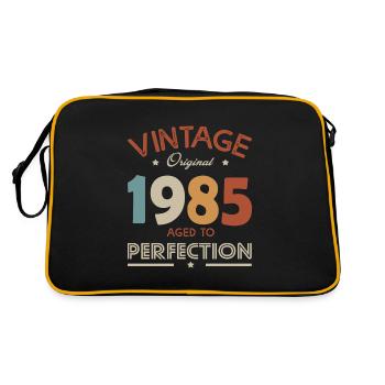 Né en 1985 - 1985 anniversaire - Sac Retro - noir/or - Dos