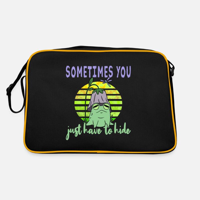 Depressionen Depression Frosch Retro Tasche