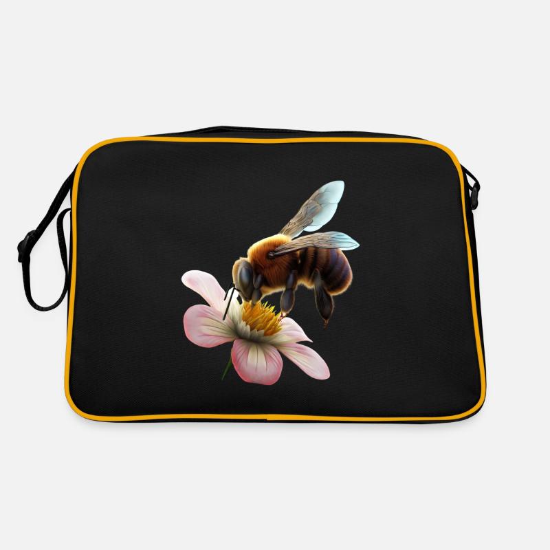 Abeille sur fleur Sac Retro