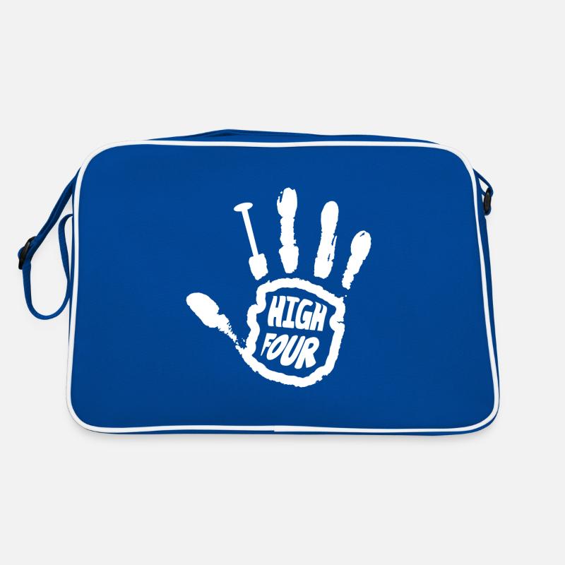 Funny High Four Finger Amputee Missing Finger Retro Tasche