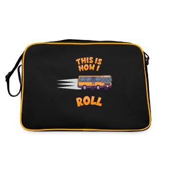 Chauffeur de bus bus scolaire - Comment rouler - Sac Retro - noir/or - Dos