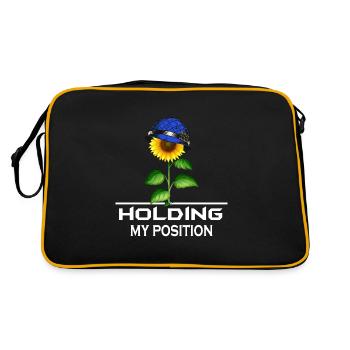 ukraine libre stand avec kiev zelensky tournesol - Sac Retro - noir/or - Dos