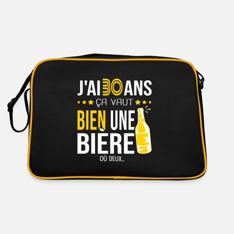 Cadeau d anniversaire 30 ans j ai 30 ans et bière Sac Retro