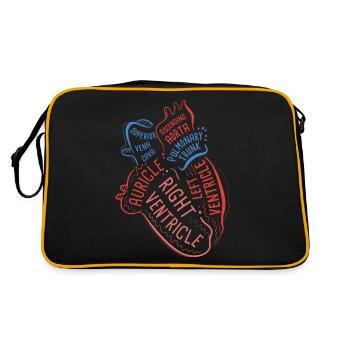 Heart Specialist I Anatomy Doctor Medical Biology - Retro Tasche - Schwarz/Gold - Hinten