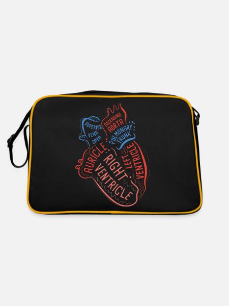 Heart Specialist I Anatomy Doctor Medical Biology - Retro Bag - black/gold - Back