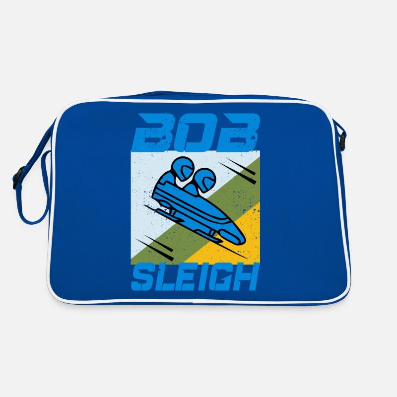 Bobsleigh Bobsled Racing Bobsleighing Winter Sport Retro Bag